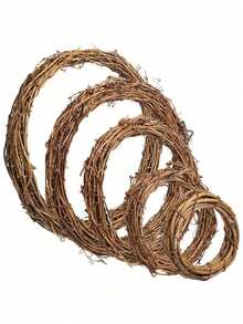 1 pezzo Base di corona in rattan naturale (senza decorazioni) - Adatto per fai-da-te, design floreale e decorazione per porta | Adatto per matrimoni, festa della mamma, Ramadan, festival della luna, San Valentino, feste di compleanno, raduni e decorazione da giardino | Stile rustico americano, consigliato per la stagione dei matrimoni