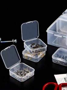 1 szt. Przezroczyste plastikowe pudełko do przechowywania, pojemnik na narzędzia do malowania diamentami, odpowiedni do majsterkowania, rękodzieła, akcesoriów jubilerskich, tabletek, szycia, sortowania koralików, 4,6 x 6,5 x 2,3 cala, 14 małych pudełek w dużym pudełku