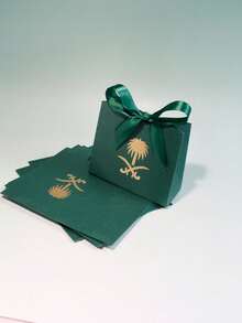 10 قطعة/20 قطعة صناديق هدايا صغيرة للفخر السعودي مزينة بالشعار الوطني وأشرطة اللون، مثالية لاحتفالات اليوم الوطني والفعاليات الشركية والاحتفالات الثقافية