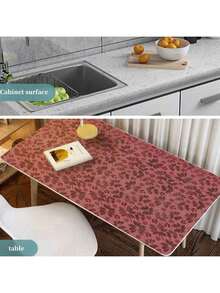 1pc Waterproof & Oil-Proof Marble Texture Contact Paper, Self-Adhesive For Kitchen Countertop, Backsplash, Tabletop,DIY Kitchen Upgrade Stickers & Baffles, Home Decor Kitchen Accessories,Halloween & Christmas Decor,Cozy Fall& Winter Styles