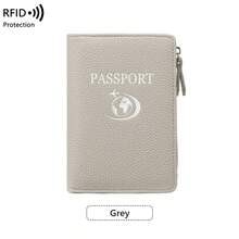 Neuer multifunktionaler RFID Reisepasshalter, Lederoptik Geldbörse, Reisetickethalter, diebstahlsicherer tragbarer Reisepasshalter
