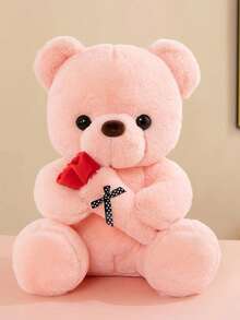 玫瑰熊毛绒公仔，情人节礼物，玩偶，装饰，生日礼物 - 圣诞节礼物 - 万圣节礼物 - 完美礼物 - 礼物 - 白色 - 查看 8