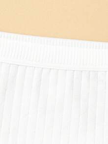 6pcs Women's High Waist Ribbed Solid Color Panties, Multiple Colors Available, Soft, Comfortable, Breathable, Suitable For Daily Wear, Stretchy Fabric. - Multicolor - View 6