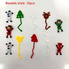 12/24 pezzi Giocattoli in gel morbido TPR a forma di Babbo Natale arrampicante per Natale, giocattoli antistress per bambini con renne appiccicose a tema natalizio, giocattoli in gel morbido TPR a forma di uomo arrampicante per Natale, giocattoli antistress natalizi in gel morbido appiccicosi per bambini con Babbo Natale