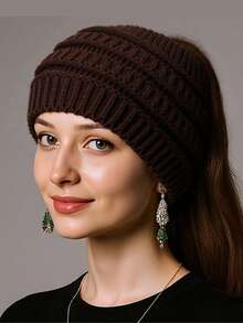 1pc Unisex Fluffy Ear Hat, Cute & Warm Beanie For Autumn/Winter, Suitable For Daily Use, Ear Protection, Hair Band