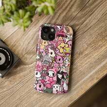 Pinky Colorful  Phone Case, Vintage Aesthetic Graphic Tough Phone Case,  15 14 13 12 11 Pro Max 8 Plus X - trắng - Xem 5