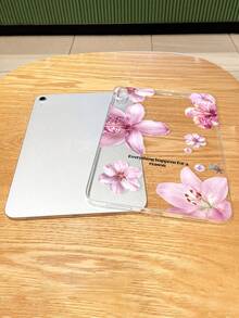 透明粉色花卉 iPad 保护套 - 时尚保护套，带有励志名言，优雅的保护性设计，兼容 iPad Pro 11、iPad Air 2、iPad Air 第五代 2022、iPad Air 11 英寸 (M2)-2024、iPad Air 11 英寸 (M3) 2025，适合个人使用、送礼和夏季场合 - 彩色 - 查看 8