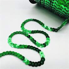 5yards 6mm Sequins Ribbon Round Flat Sequins Laser Giltter Paillettes Sequins For Crafts Sewing Cloth Accessory Sequin Trim