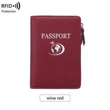 Neuer multifunktionaler RFID Reisepasshalter, Lederoptik Geldbörse, Reisetickethalter, diebstahlsicherer tragbarer Reisepasshalter