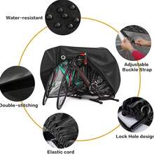 Cubierta de bicicleta impermeable, cubierta de bicicleta para lluvia, sol, UV y viento con orificio para candado para bicicleta de montaña, carretera y todoterreno