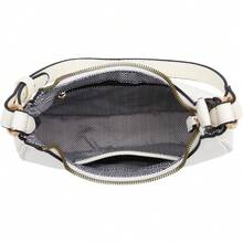 FashionPuzzle Small Crescent Shoulder Bag Underarm Purse - 白色/白色 - 查看 6