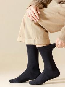 3 أزواج من جوارب الكاحل الفضفاضة للرجال، ماصة للرطوبة وقابلة للتنفس ومقاومة للروائح الكريهة، مناسبة لجميع الفصول والساقين السميكة، طول متوسط الساق، لون أسود، جوارب خريفية