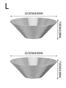1/2Pcs Stainless Steel Mixing Bowls Decorative Esthetician Bowls For Wedding Christmas Party Baking Prepping Serving Facial Food Salad Fruit Snack Soup Cereal(6.2/8.8 Inch,Silver)
