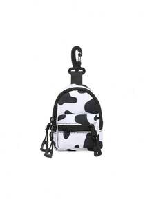 Mini Pouch Small Canvas Coin Purse Wallet, Travel Tactical Bag For AirPods, Earphones, Galaxy Buds, Coins, Keys, Paper Money, Zebra, Leopard, Cow, Cherry, Daisy Print - Multicolor - View 13