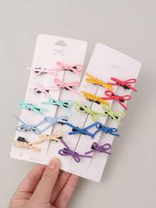 20/10pcs/Set Pink Purple Little Girls Hair Clips, Hair Clips, Bangs Clips, Harmless Hair Accessories, Suitable For Daily Use