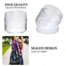 40 Pieces Round Pot Jars Plastic Cosmetic Containers Set With Lid For Liquid Creams Sample,Gemstone Diamond Jewelry Storage, 5-20g, 10/40pcs - màu đen - Xem 8