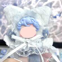 万圣节、圣诞节（仅衣服）SP娃娃装冬日旋律系列10cm娃娃毛绒针织花园服染深色猫女 - 彩色 - 查看 4