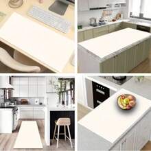 1pc Eye-Protecting Table Mat, Office Mat, Large Mouse Pad, Anti-Slip PU Leather Blotter Paper, Laptop Desk, Nail Art Makeup Desk Pad, Coffee Table Pad, Dressing Table Pad, Extra Large Tablecloth, Office And Home Waterproof Writing Pad, Waterproof, Oil-Proof, Wear-Resistant, No-Wash Home Dining Table Pad, - White - View 13