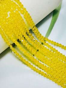 10 Strands (Approx. 1200+ Pcs) 4mm Shiny Glass Beads, Austrian Crystal Glass Rondelle Beads, Spacer Beads For Bracelets, Necklaces, Anklets, Earrings, Jewelry DIY Loose Beads - Multicolor - View 27