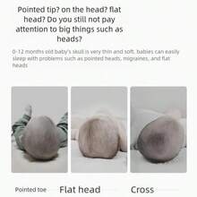 1荞麦枕头矫正婴儿定型枕新生儿防磕碰四季通用卡通枕头学龄前宝宝枕头，单枕套（无填充）