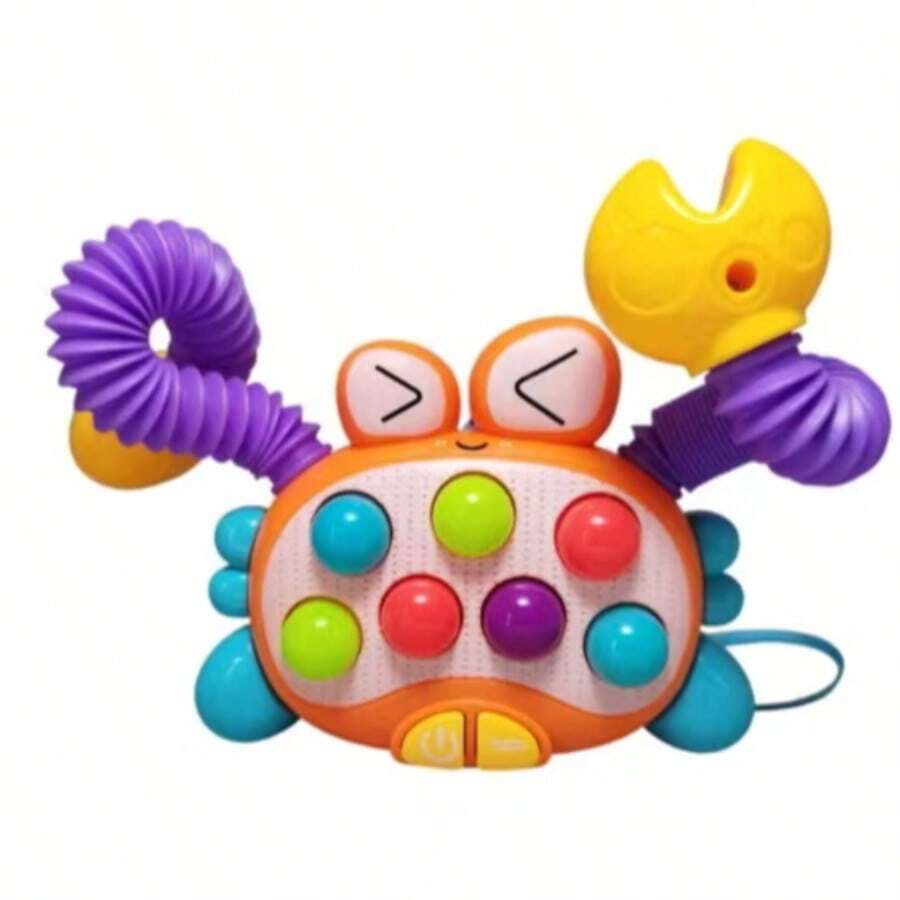 Brinquedo Sensorial educativo Caranguejo Bebê e criança Educativo Estica e Puxa