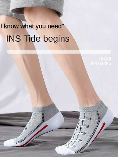 زوجان/3 أزواج/5 أزواج جوارب قارب رياضية كاجوال يونيسكس، جوارب كاحل للأحذية القماشية، جوارب قصيرة للربيع/الصيف