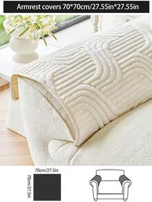 1 件毛绒加厚沙发垫套，现代简约防滑保暖沙发座垫，防尘可洗沙发套，柔软防褪色，宠物友好，适合 L 型沙发和 1/2/3/4 座沙发，适用于卧室、办公室、客厅 - 米色 - 查看 14