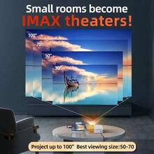 HUASHIJIE 2025 New Ultra-Clear Projector Home Bedroom Ultra-High-Definition Projection Wall High-Definition Small Home Theater Computer Smart Phone High-Definition Connection Fitness Office Outdoor Camping Room Online Class Living Room Dormitory Student Mini 4K Projector - EU C Type Plug(220-240V) - View 6