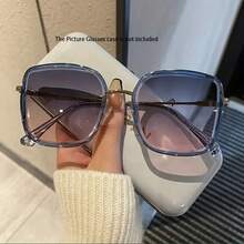 2025 New Fashion Large Frame Glasses Suitable For Women With Round Faces Best Gift For Family And Friends - 黑色 - 查看 11