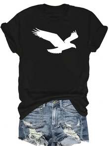 Camiseta de verano para hombre Paloma, camiseta unisex de verano casual, transpirable, de cuello redondo, de manga corta, de estilo urbano, versátil, adecuada para adolescentes y adultos - Negro - Ver 1