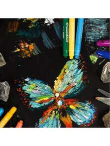 Bộ bút sáp màu Mobee chất lượng cao 12/24/36 màu, màu nước mịn, đạt tiêu chuẩn Châu Âu, chất liệu cao cấp, thích hợp cho vẽ tranh và sáng tạo, bảo vệ tầng ozone. - Xem 5