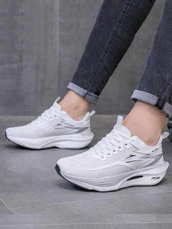 2025 New Autumn Popcorn Soft Bottom Sneakers For Men & Women, Shock Absorbing Lightweight Versatile Thick Sole Road Running Shoes, Soft Bottom Jacquard Casual Breathable Non-Slip Athletic Shoes For School Physical Examination