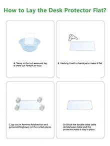 1pc Transparent PVC Tablecloth – 1mm Thick, Waterproof, Oil-Resistant & Easy To Clean, Perfect For Dining Or Office Table - Transparent - View 5