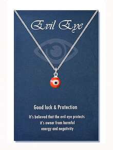 Goodwaro 1入時尚邪惡之眼項鍊藍色護身符項墜Ojo Turco，可調節，精美女士和女孩禮物珠寶