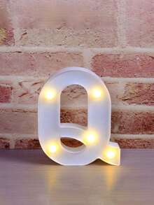 4个/1个 - 16厘米霓虹LED字母灯，电池供电，字母A-Z，适用于派对餐桌中心装饰、性别揭晓派对、生日派对和婴儿房装饰 - 白色-約16cm - 查看 27