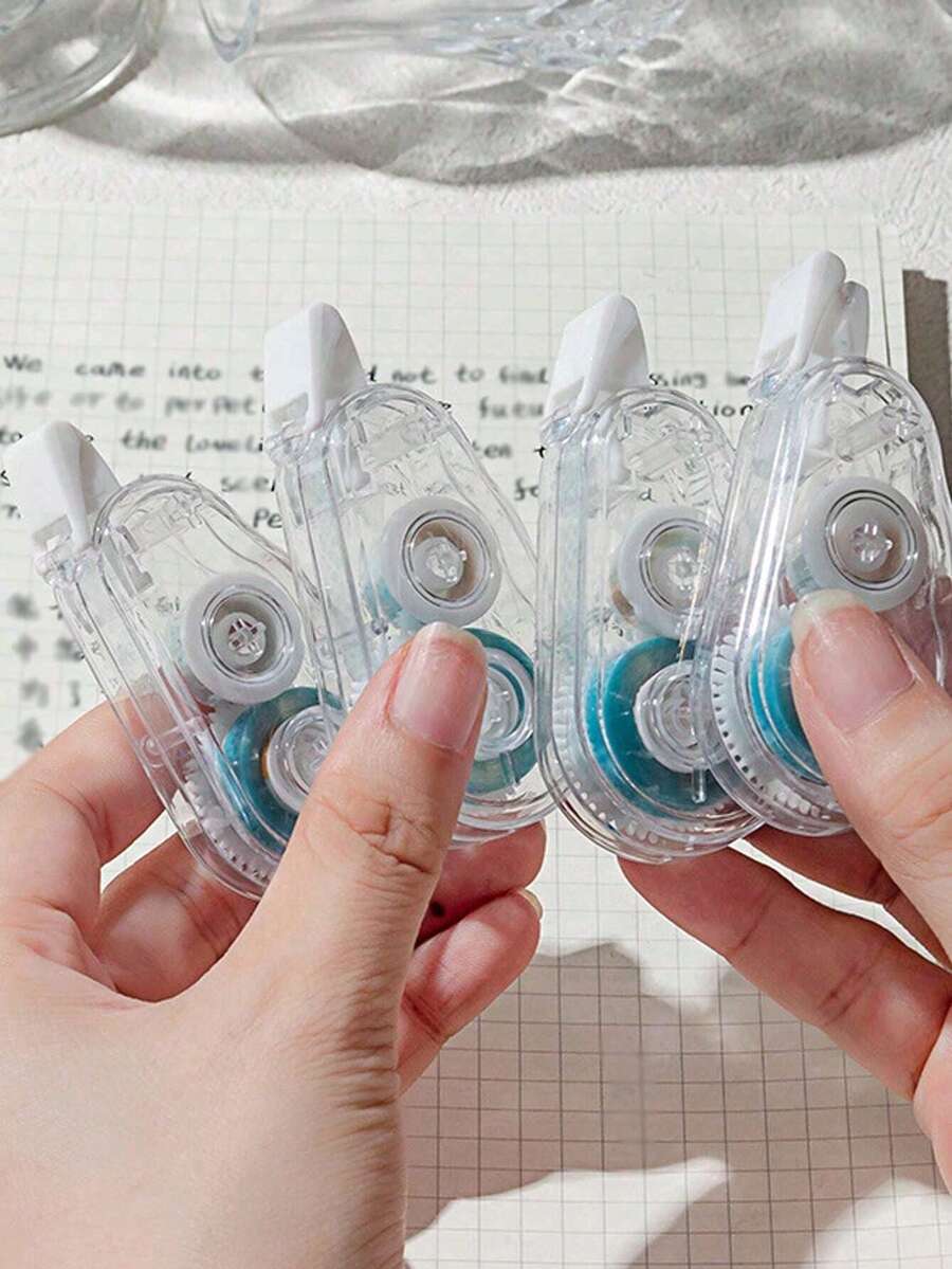 1/4卷 5米高容量胶带，适用于学生手册、办公手册等，双面胶带和办公计划本剪刀，返校季必备 - 無色 - 查看 1