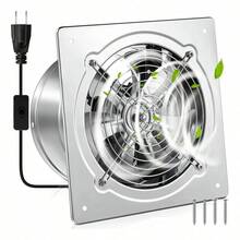 Extractor De Aire Ventilador Industrial 8 Pulgadas 80w Metálico Soplador De Aire Extractor Para Cocina Restaurante Taller Hotel Extractor Cocina Extractor Aire Extractor De Aire Ventilador Potente - Tipo de Enchufe A Japonés (100V) - Ver 1