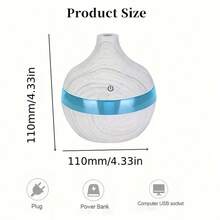 Humidifier Electric Aroma Air Diffuser Wood Ultrasonic Air Humidifier Essential Oil Aromatherapy Cool Mist Maker For Home