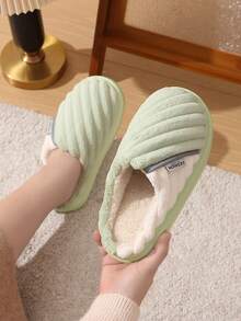 نعال داخلية نسائية جديدة، قطع ملونة من الفليس، أحذية داخلية ناعمة من الفرو الناعم، قاعدة EVA مانعة للانزلاق وهادئة، خفيفة الوزن