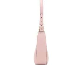 FashionPuzzle Small Crescent Shoulder Bag Underarm Purse - 淺粉紅色/淺粉紅色 - 查看 3