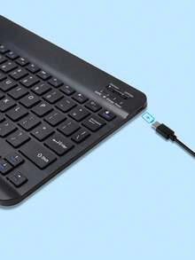 1pc Ultra-Thin Wireless 10-Inch Keyboard, Mini Convenient Bluetooth Keyboard With Rechargeable Battery, Compatible With Android, Windows, Suitable For IPad, Tablet, Phone, Christmas/Halloween Gift