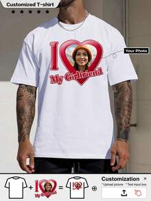 A Custom Couple T-Shirt, Upload Your Photo Making, Couple T-Shirt, Breathable Top, Sports, Running, Fitness