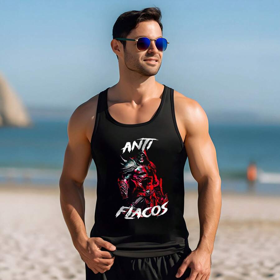 CAMISETA OLIMPICA DEPORTIVA GYM URBAN CASUAL CALACAS CHIDAS ANIME ROCK OH609 - Negro - Ver 1