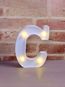 4个/1个 - 16厘米霓虹LED字母灯，电池供电，字母A-Z，适用于派对餐桌中心装饰、性别揭晓派对、生日派对和婴儿房装饰 - 白色-約16cm - 查看 12