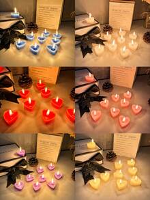 50 cây nến thơm hình trái tim, thích hợp cho cầu hôn, Ngày của Mẹ, Ngày Valentine, sinh nhật, mùa thu/đông, các lễ hội khác nhau, kỷ niệm, quà tặng bạn bè. Nến mini không mùi, làm từ sáp tự nhiên, thích hợp cho cầu hôn lãng mạn, sinh nhật, trang trí nhà cửa, cũng như Ngày Valentine, cầu hôn, bữa tối lãng mạn, đám cưới, quà tặng Ngày của Mẹ, trang trí Ngày Valentine. - Nhiều màu - Xem 7