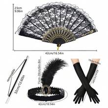 D EXCEED 1/3/4/6 件女式 1920 年代了不起的盖茨比人造羽毛头带婚礼派对下午茶狂欢节服装母亲节舞会万圣节装饰礼物 - 多色 - 查看 6