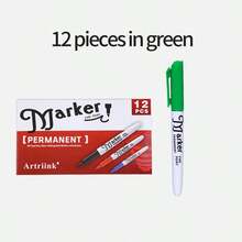 Schwarzer ölbasierter Permanentmarker, wasserfest, ölbeständig, schnelltrocknend, nicht verblassend, für Baustellen, roter Markierstift, Handschrift, blauer Stift, nicht verblassend, harte Spitze, verschmutzt Kleidung nicht, Farbstoffmarker - Marker - Übersicht 14