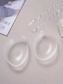 1/2 Stücke Frauen Sport Silikon transparent unsichtbarer Lift-Up Klebebrustpolster mit Einweg-Nippelabdeckungen, geeignet für Kleider und Hochzeitskleider