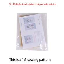 兔子多种尺寸缝纫图案、玩偶缝纫图案、初学者玩偶缝纫图案和缝纫图案、服装制作模板、手工服装缝纫图案 - 棕色 - 查看 2