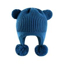 Baby Winter Hat With Earfalp Toddler Girls Boys Beanie Kids Warm Fleece Lined Knit Hat With 2 Cute Ears
